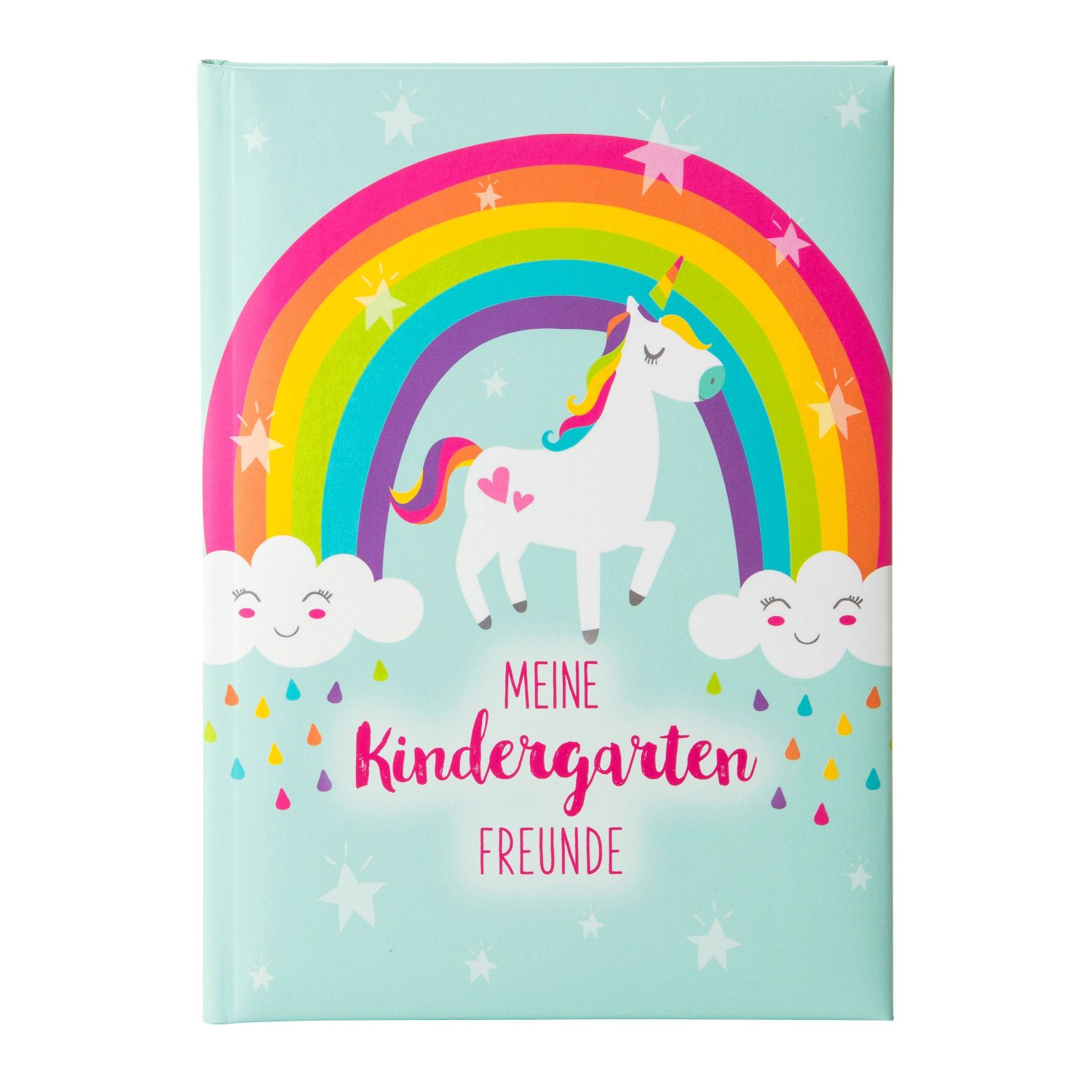 Freundebuch Kindergarten Glücklich - 88 illustrierte Seiten, A5 Freundebuch Kindergarten Glücklich - 88 illustrierte Seiten, A5