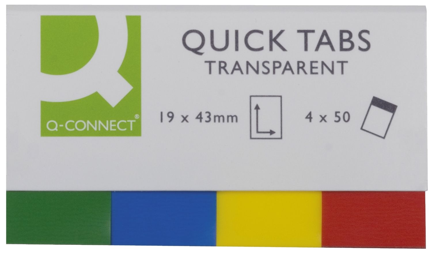 Haftmarker Transparent - 25 x 45 mm, 4 x 40 Streifen