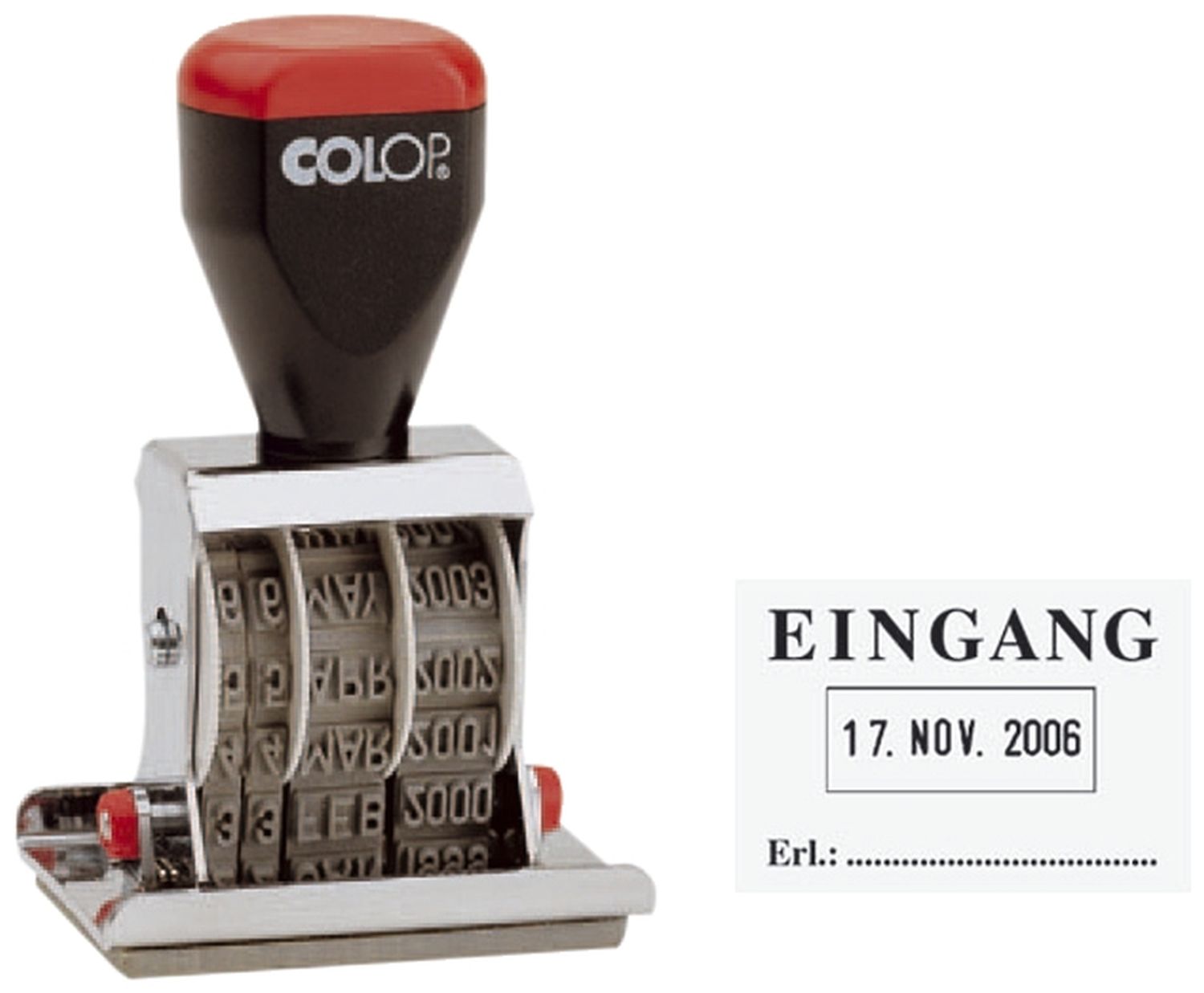 Datum-Plattenstempel - EINGANG + 4 mm Datum Datum-Plattenstempel - EINGANG + 4 mm Datum