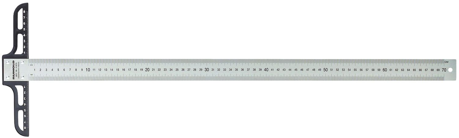 Präzisions-Zeichenschiene aus Stahl, 70 cm Präzisions-Zeichenschiene aus Stahl, 70 cm