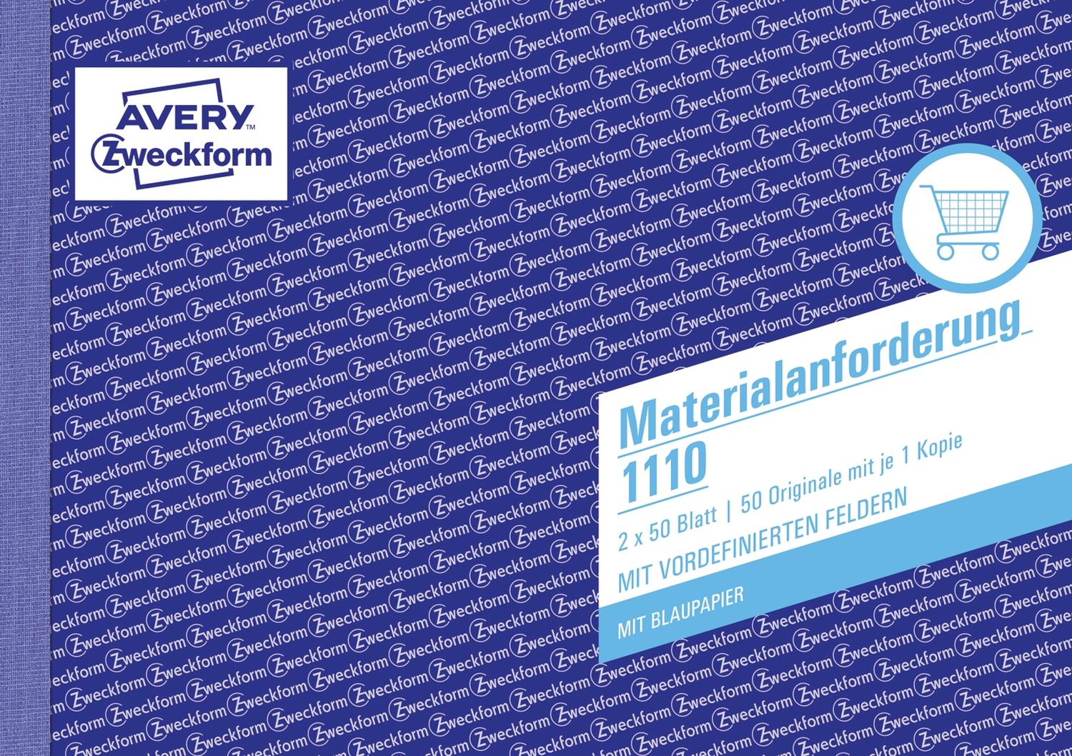 1110 Materialanforderung, DIN A5, vorgelocht, 2 x 50 Blatt, weiß, gelb