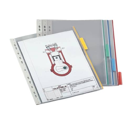 Sichttafel Durable Funktion Panel 5607-03, DIN A4, Hartfolie mit Universallochung, rot