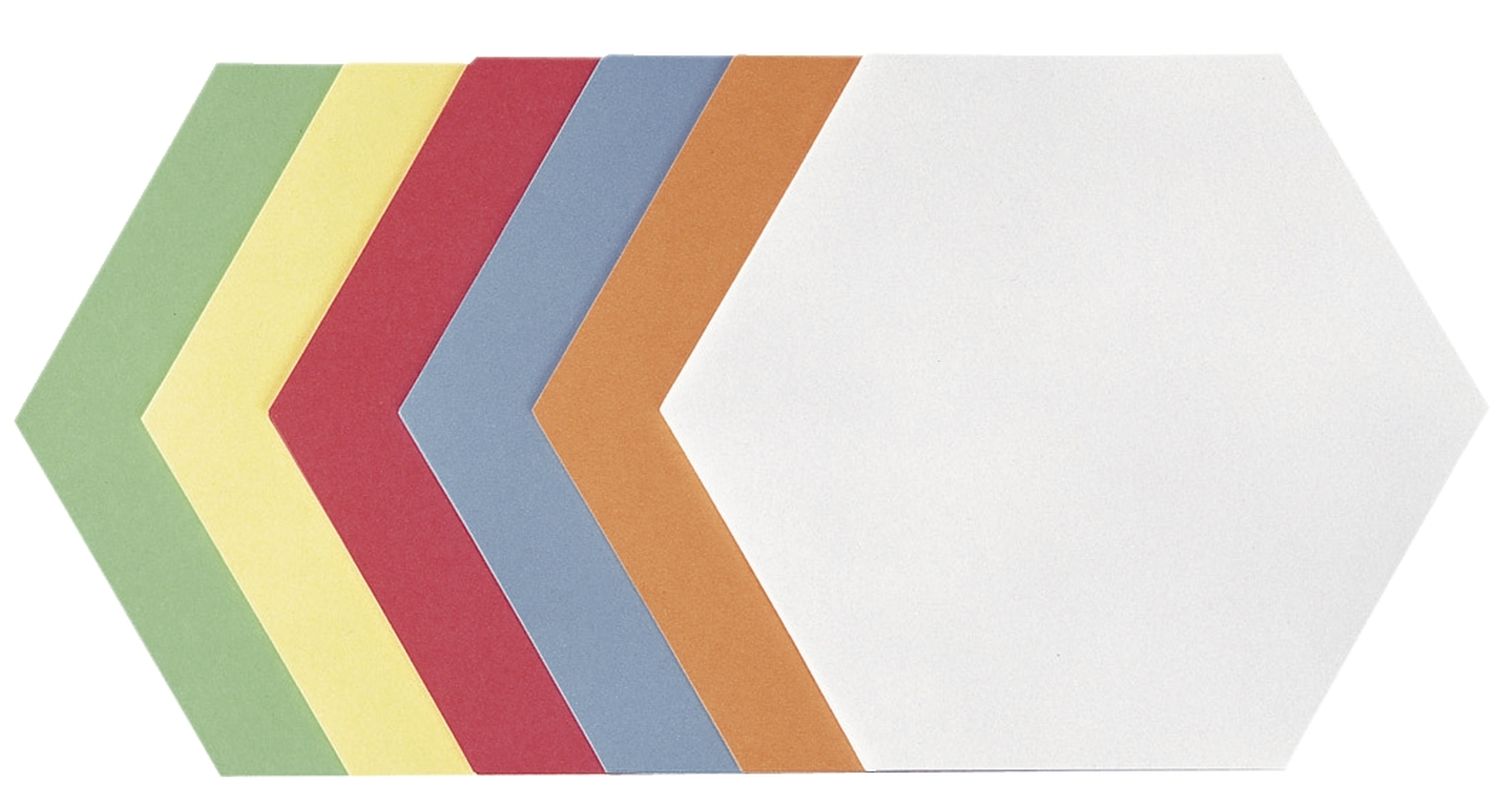 Moderationskarte - Wabe, 190 x 165 mm, sortiert, 250 Stück Moderationskarte - Wabe, 190 x 165 mm, sortiert, 250 Stück