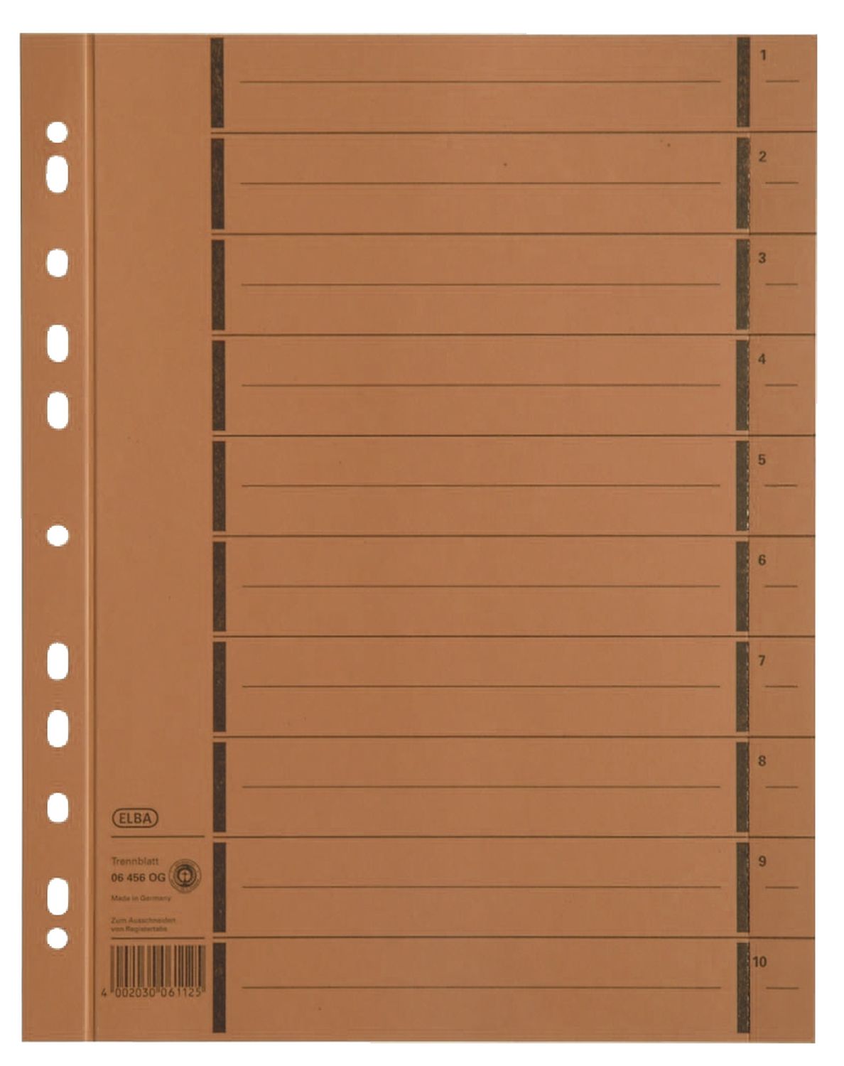 Trennblätter mit Perforation - A4 Überbreite, orange, 100 Stück