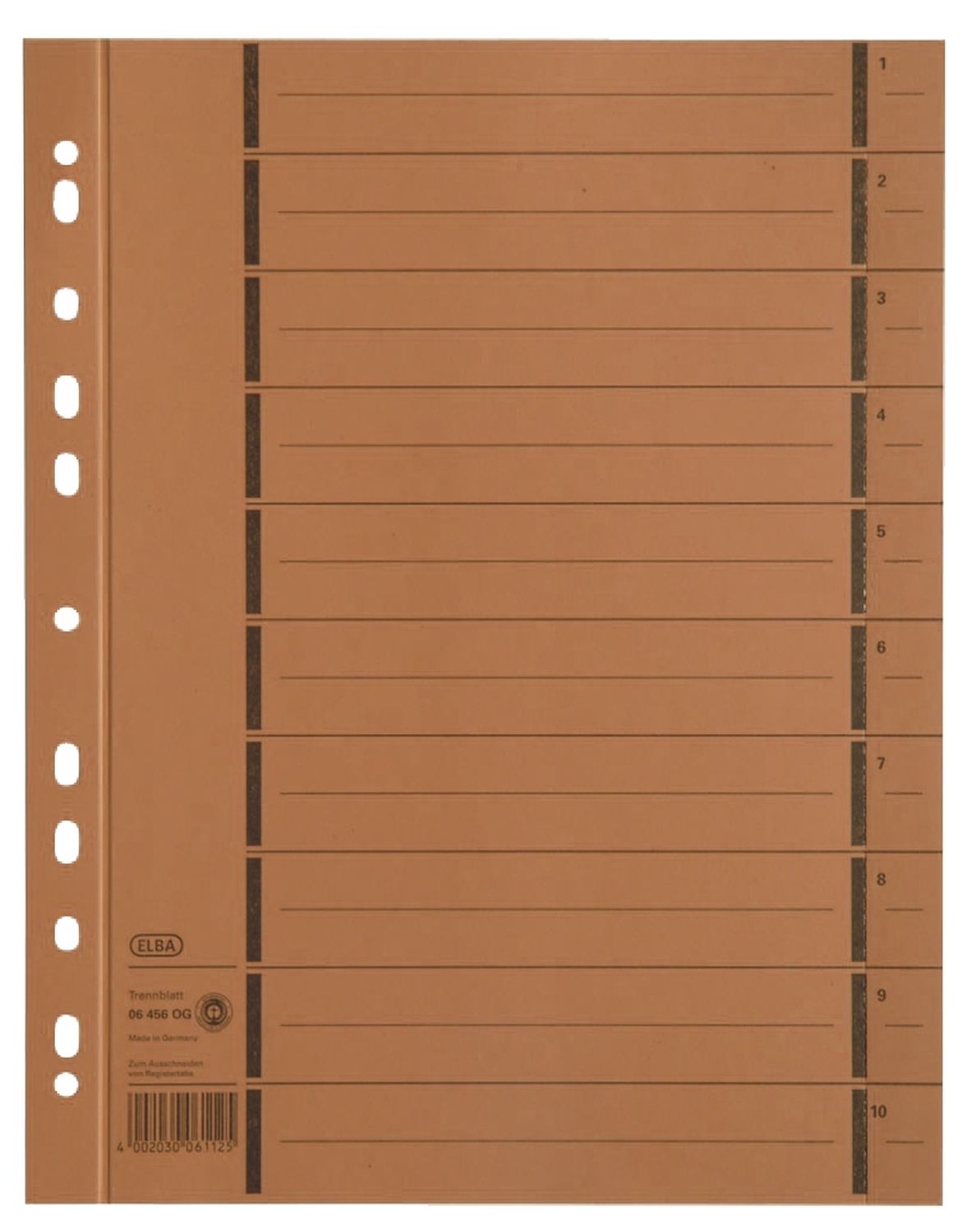 Trennblätter mit Perforation - A4 Überbreite, orange, 100 Stück Trennblätter mit Perforation - A4 Überbreite, orange, 100 Stück