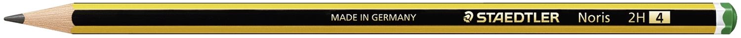 Noris® Bleistift 120 - 2H, gelb-schwarz Noris® Bleistift 120 - 2H, gelb-schwarz