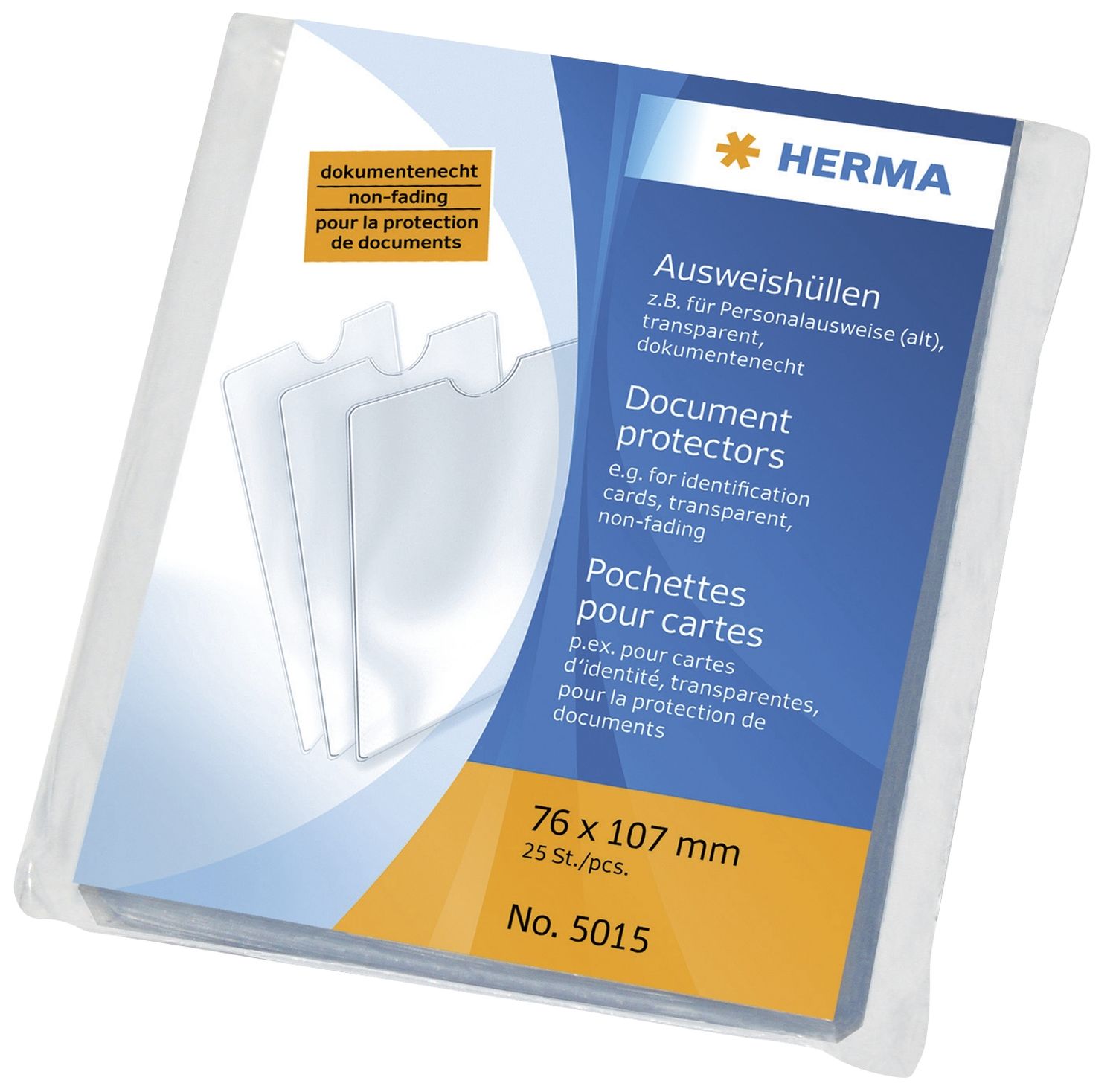 5015 Ausweishüllen - 76x107 mm für Personalausweise, geprägt, dokumentenecht 5015 Ausweishüllen - 76x107 mm für Personalausweise, geprägt, dokumentenecht