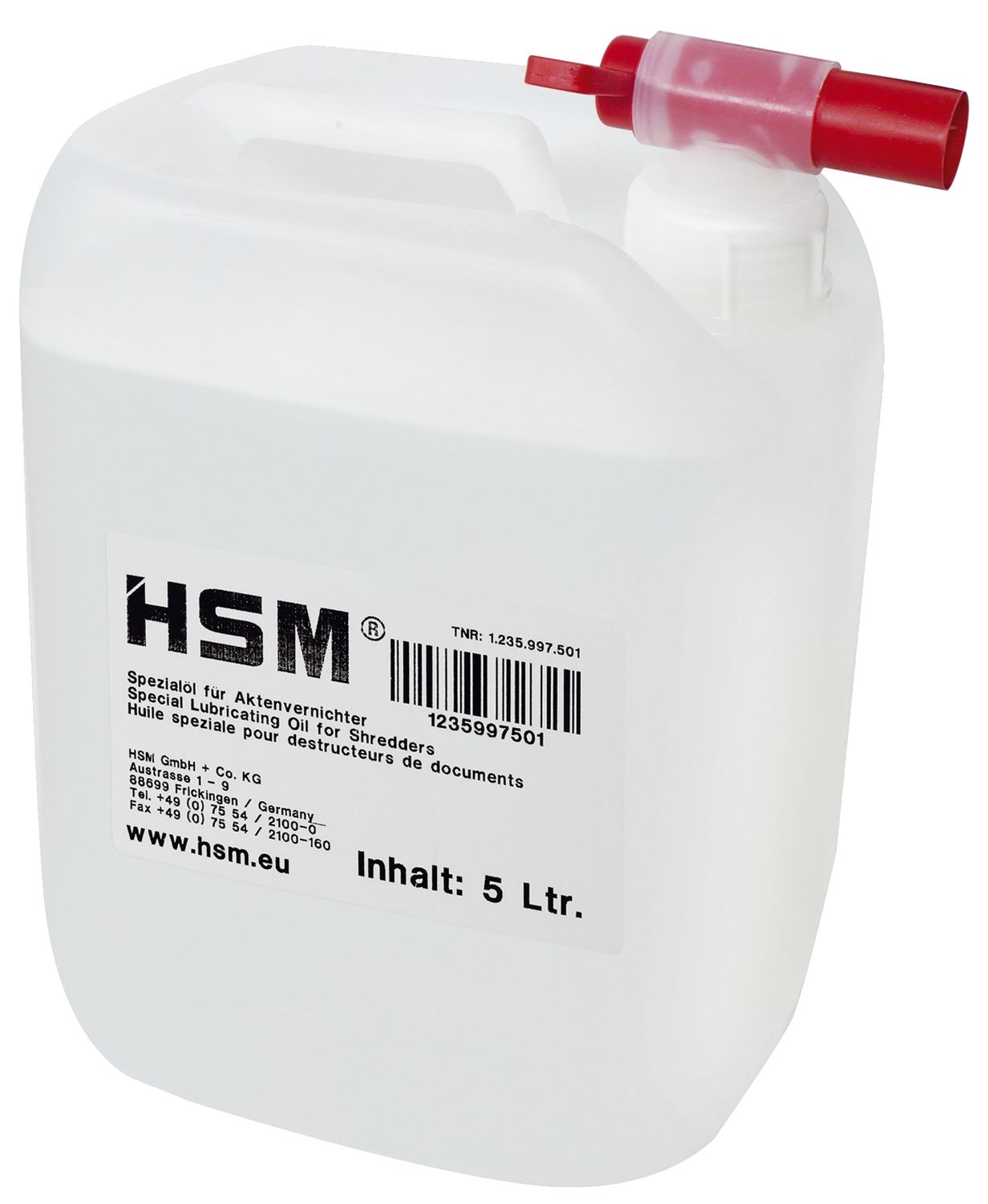 Schneidblock-Spezialöl - 5 Liter Nachfüllkanister Schneidblock-Spezialöl - 5 Liter Nachfüllkanister