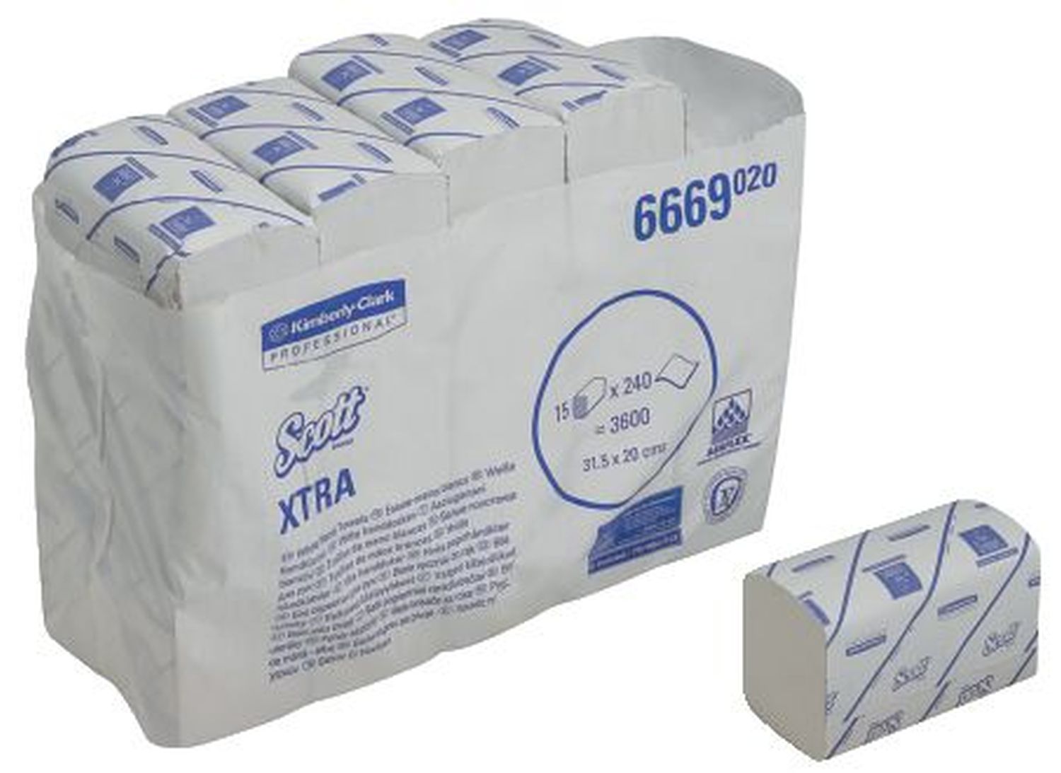 Falthandtuch - 1-lagig, weiß, 20 x 31,5 cm, 3.600 Tücher Falthandtuch - 1-lagig, weiß, 20 x 31,5 cm, 3.600 Tücher
