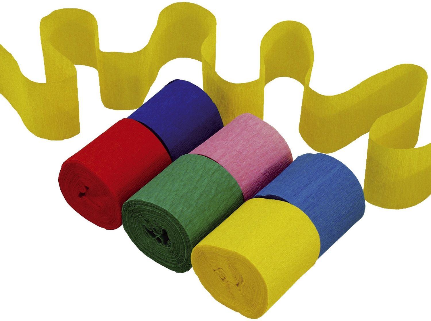 Kreppband - 5 cm - 10 m, sortiert, 6er Pack