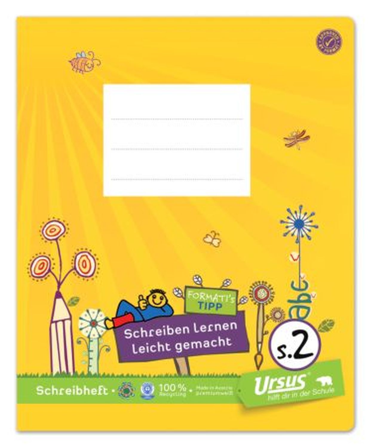 Schreibheft Quart S.2 - 20 Blatt 80g/qm 6/6/6mm liniert