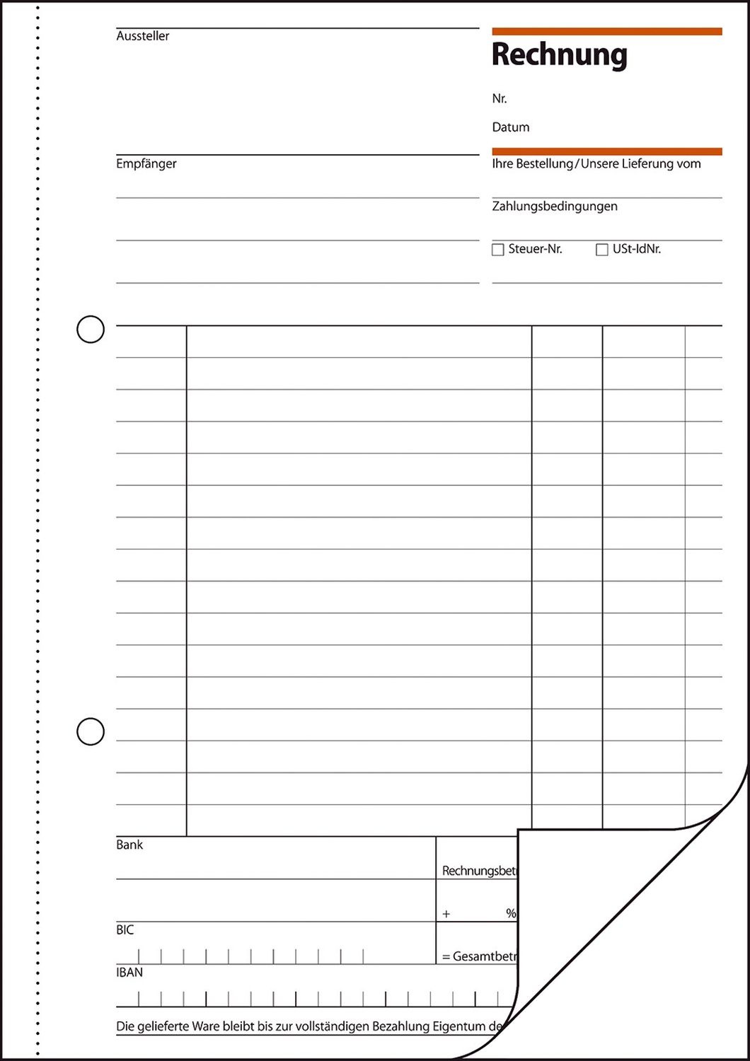 Rechnungen - A5, BL, MP, 2 x 50 Blatt Rechnungen - A5, BL, MP, 2 x 50 Blatt