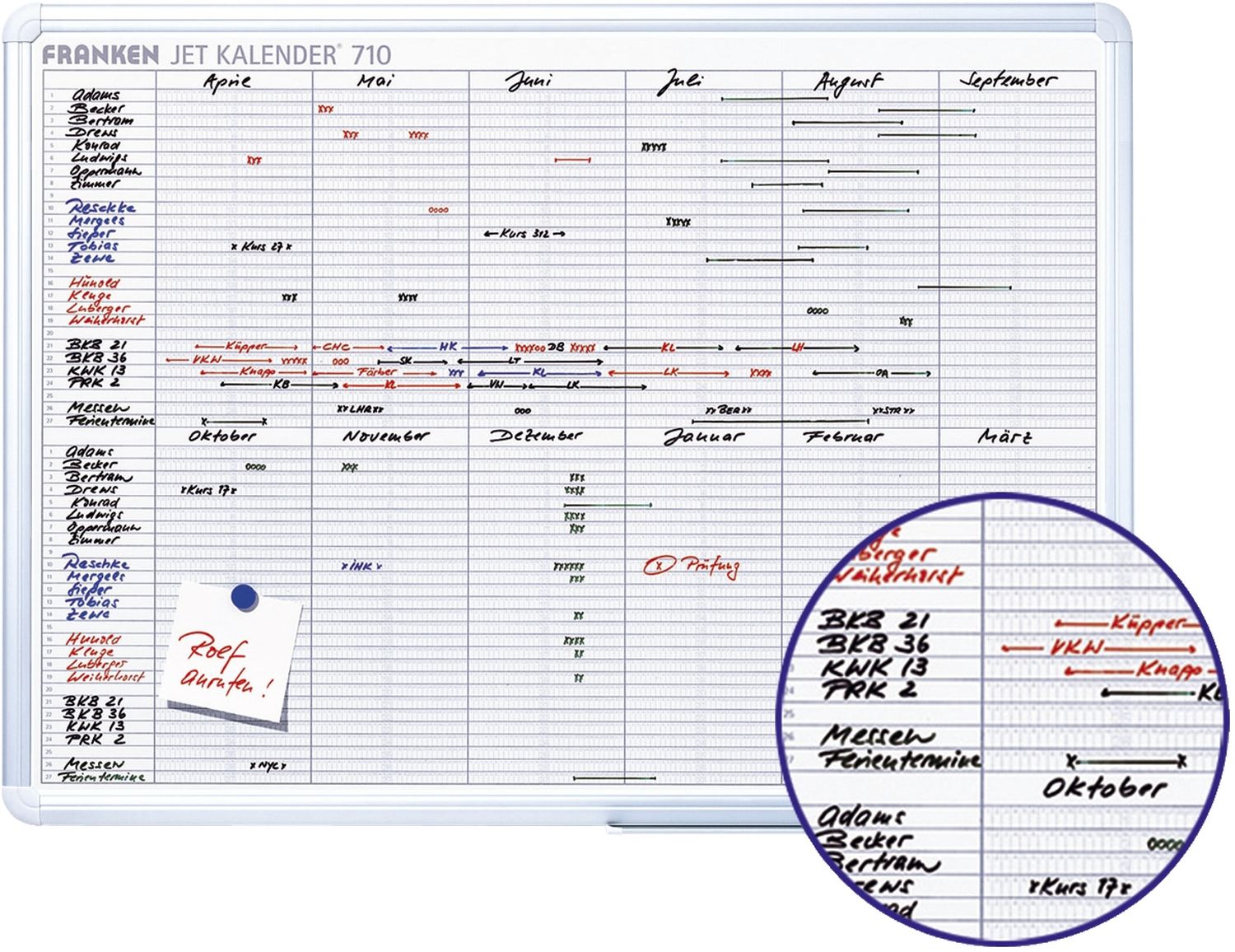 JetKalender 710 - 24 Positionen, 12 Monate, 90 x 60 cm JetKalender 710 - 24 Positionen, 12 Monate, 90 x 60 cm