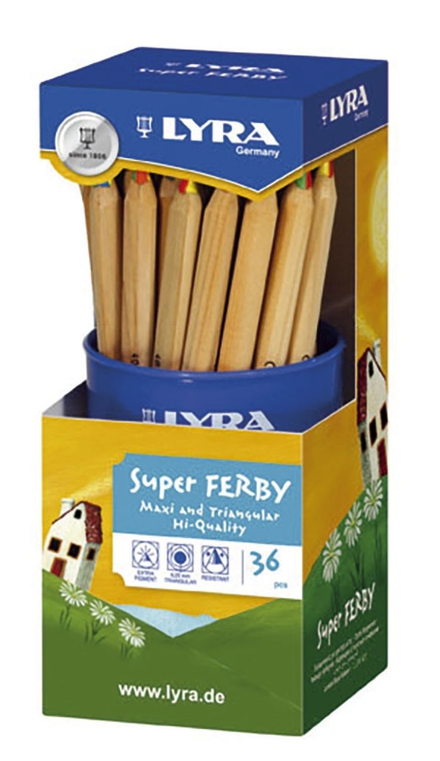 Farbstift Super Ferby 4 Color 36 Stück natur im Köcher