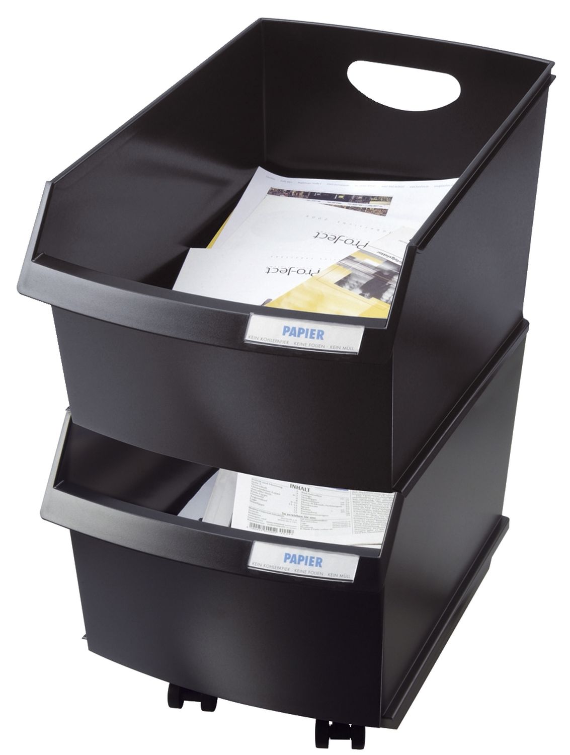 Papierkorb LOGO DRIVE - 25 Liter, schwarz Papierkorb LOGO DRIVE - 25 Liter, schwarz