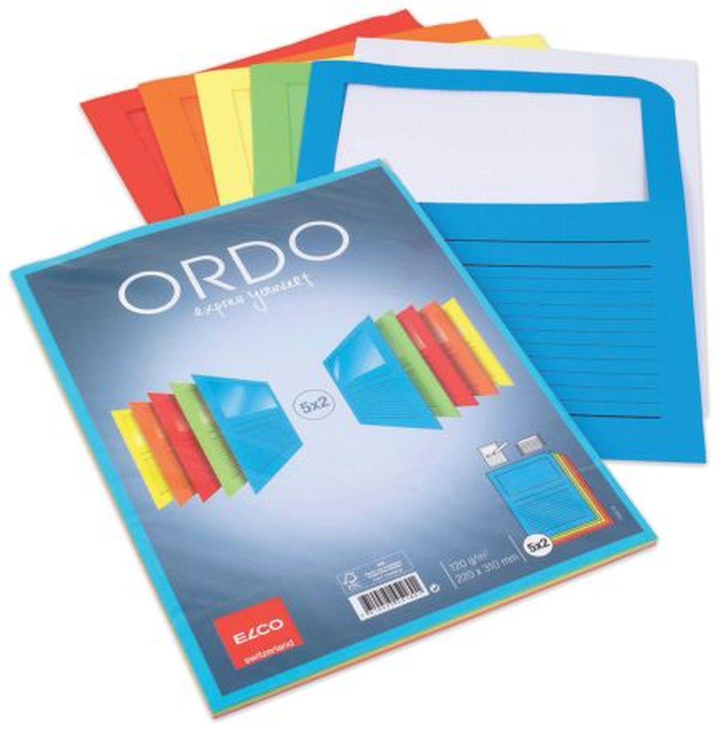 Sichtmappen Ordo classico - sortiert, 120g, 10 Stück, Sichtfenster und Linien Sichtmappen Ordo classico - sortiert, 120g, 10 Stück, Sichtfenster und Linien