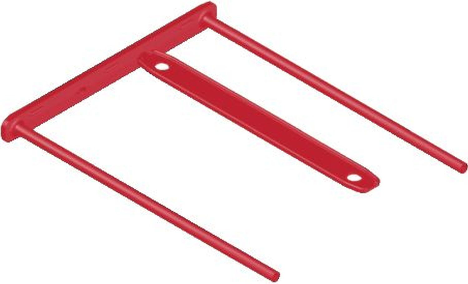 Abheftbügel BBD-Clip Bankers Box® 1189301, Kunststoff mit Dechschiene, Armlänge 110 mm rot, 100er Pack