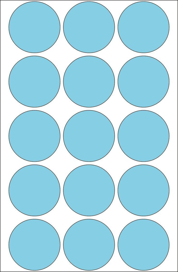 2273 Vielzwecketiketten - blau, Ø 32 mm, matt, 480 Stück 2273 Vielzwecketiketten - blau, Ø 32 mm, matt, 480 Stück