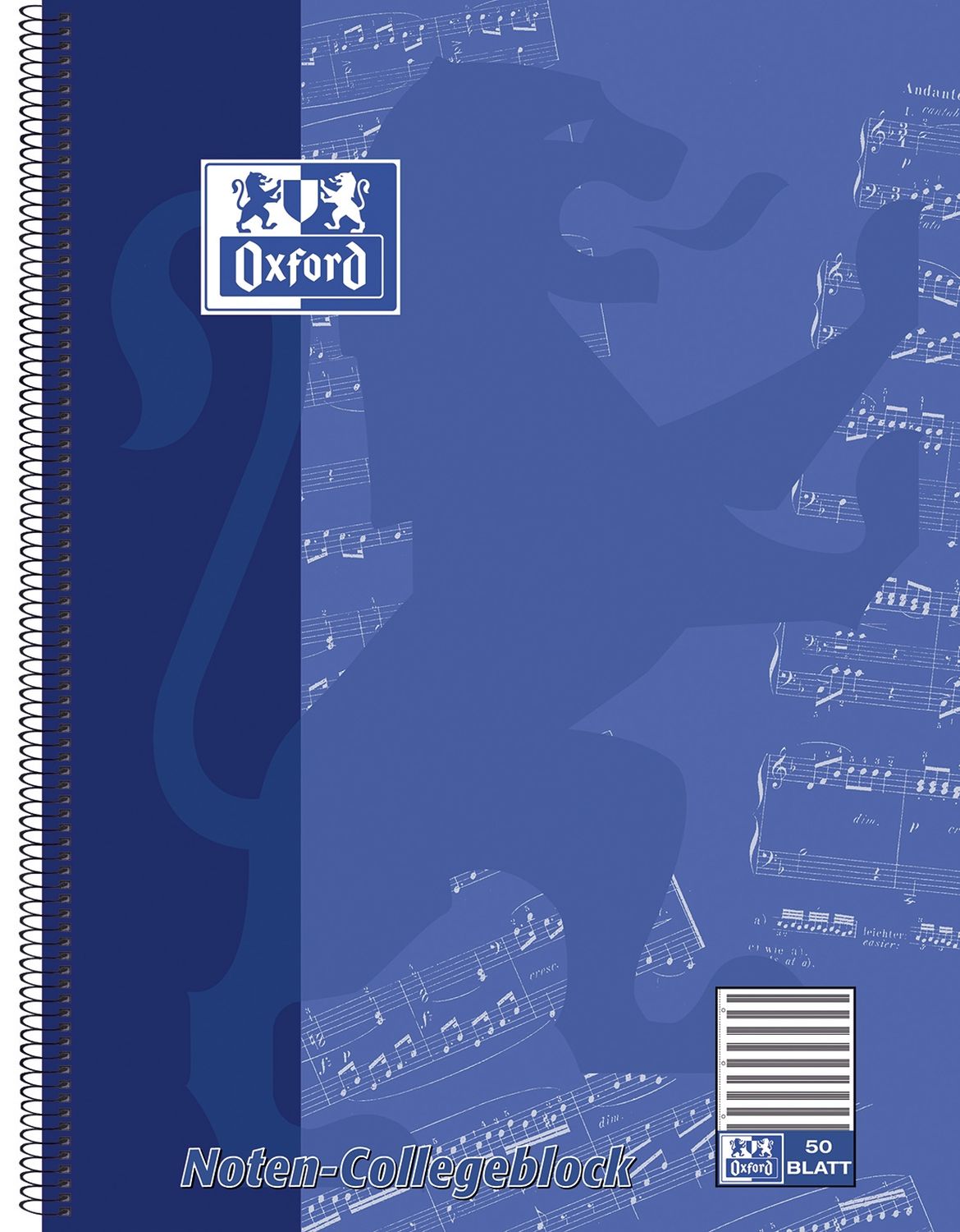 Collegeblock Noten - A4, Lineatur 14 ohne Hilfslinien Collegeblock Noten - A4, Lineatur 14 ohne Hilfslinien