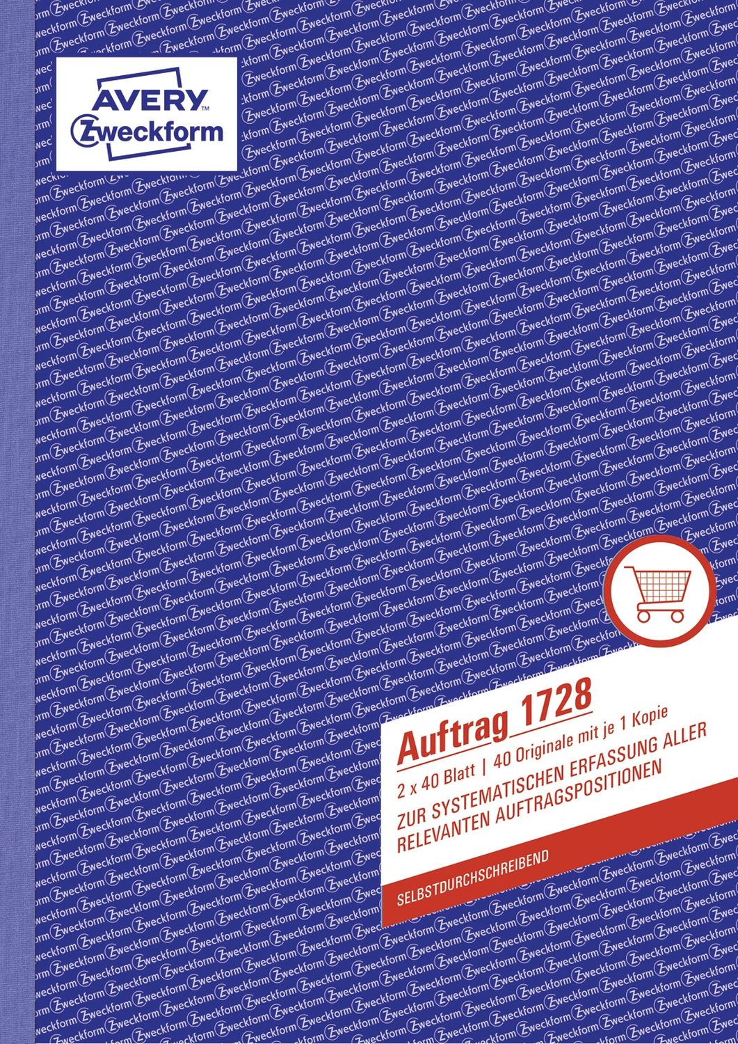 1728 Auftrag, DIN A4, selbstdurchschreibend, 2 x 40 Blatt, weiß, gelb 1728 Auftrag, DIN A4, selbstdurchschreibend, 2 x 40 Blatt, weiß, gelb