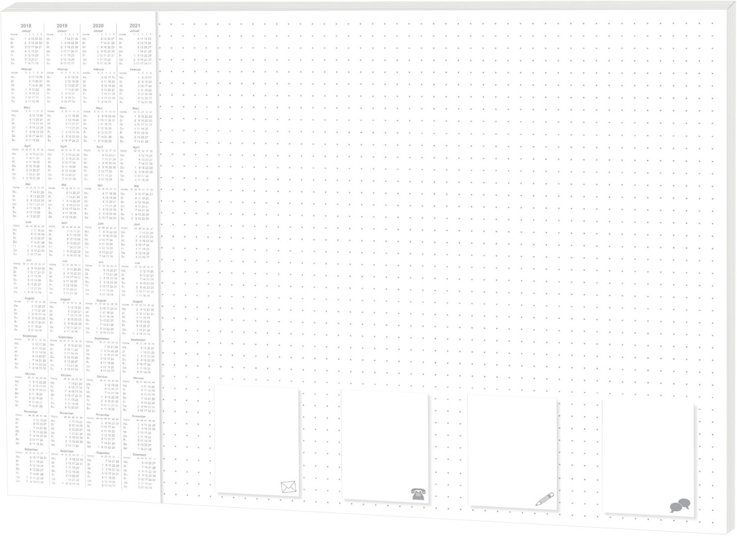 Notiz-Schreibunterlage "Office - dotted" - 60 x 42 cm, 30 Blatt