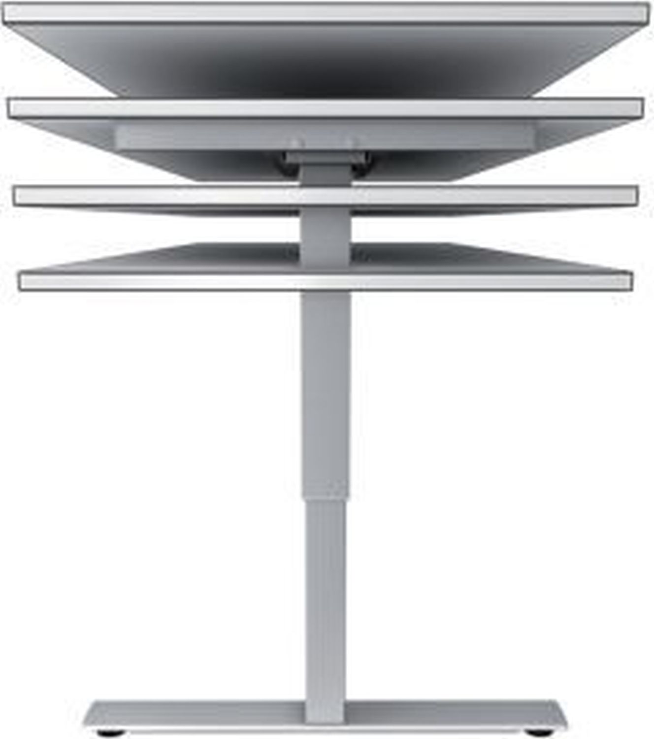 Sitz-Steh-Schreibtisch mit T-Fuß - 180 x 72-119 x 80 cm, elektr. höhenverstellbar, Ahorn, mit Montageservice Sitz-Steh-Schreibtisch mit T-Fuß - 180 x 72-119 x 80 cm, elektr. höhenverstellbar, Ahorn, mit Montageservice