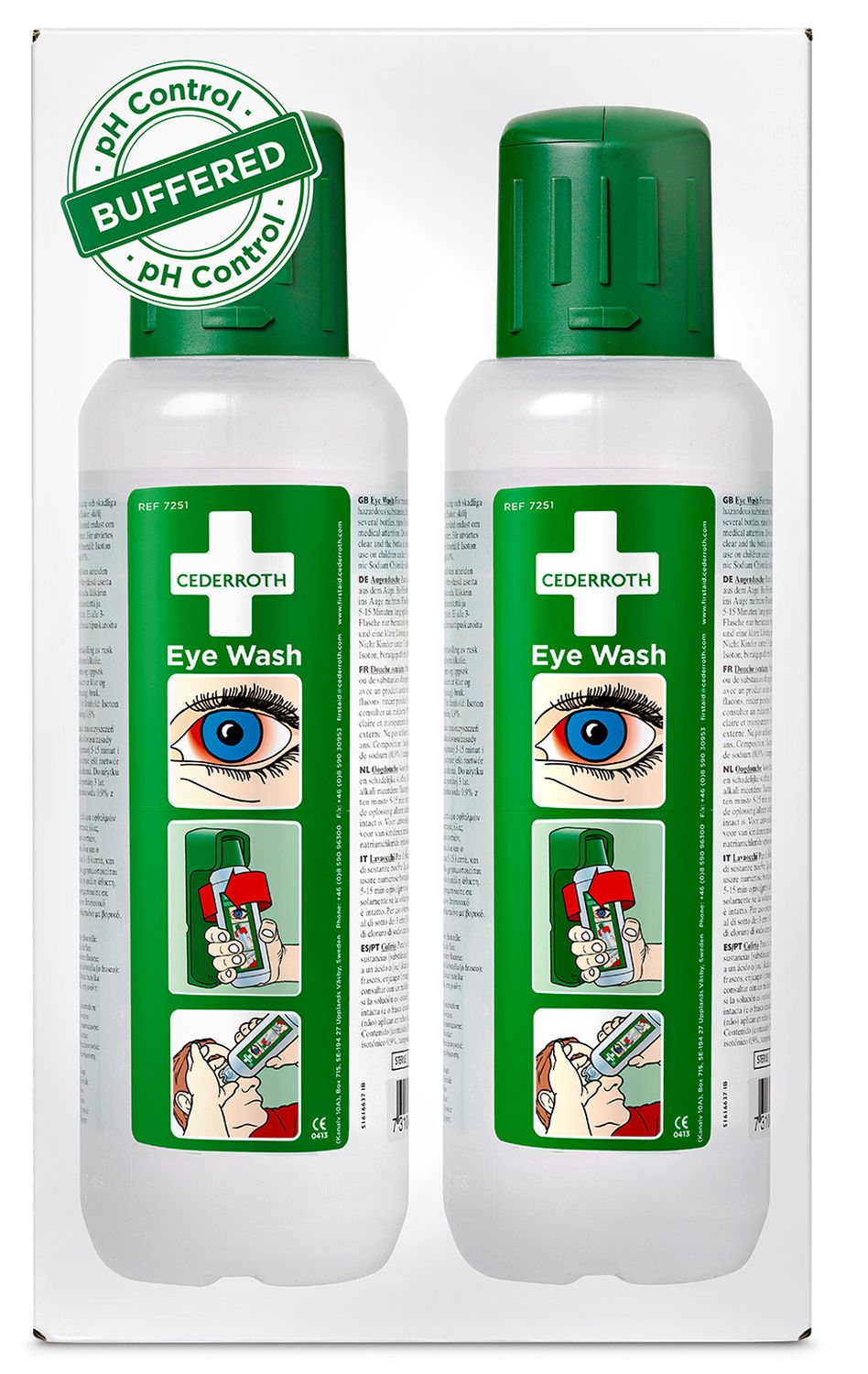 Augenspülflasche Cederroth 725200für den Einmalgebrauch 2 x 500 ml