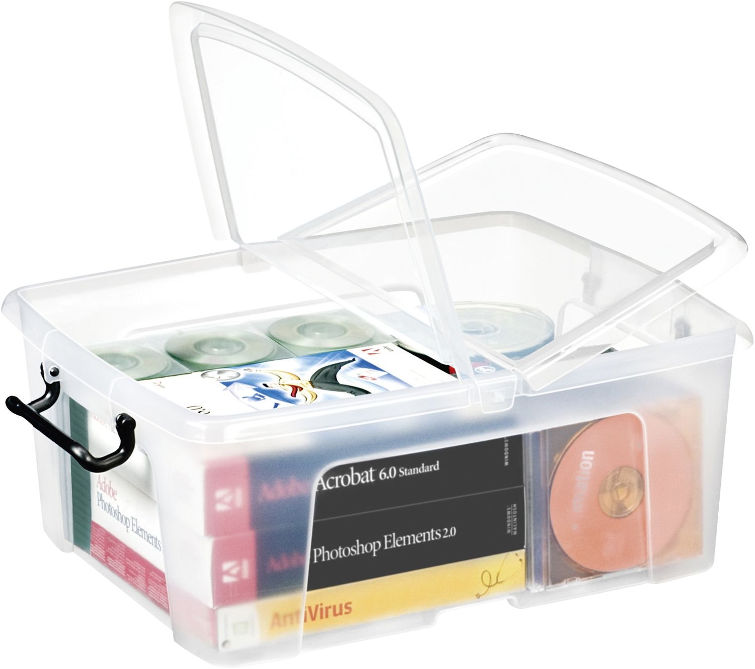 Aufbewahrungsbox Cep strata 2006730110 mit Doppel-Klappdeckel, 24 Liter, transparent