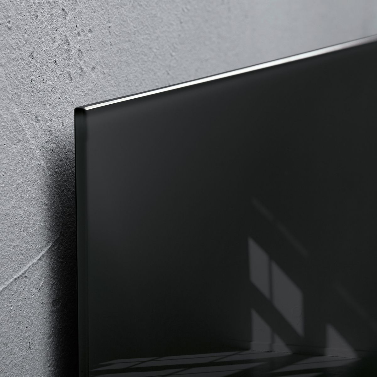 Glas-Magnetboard Artverum - schwarz, 48 x 48 cm