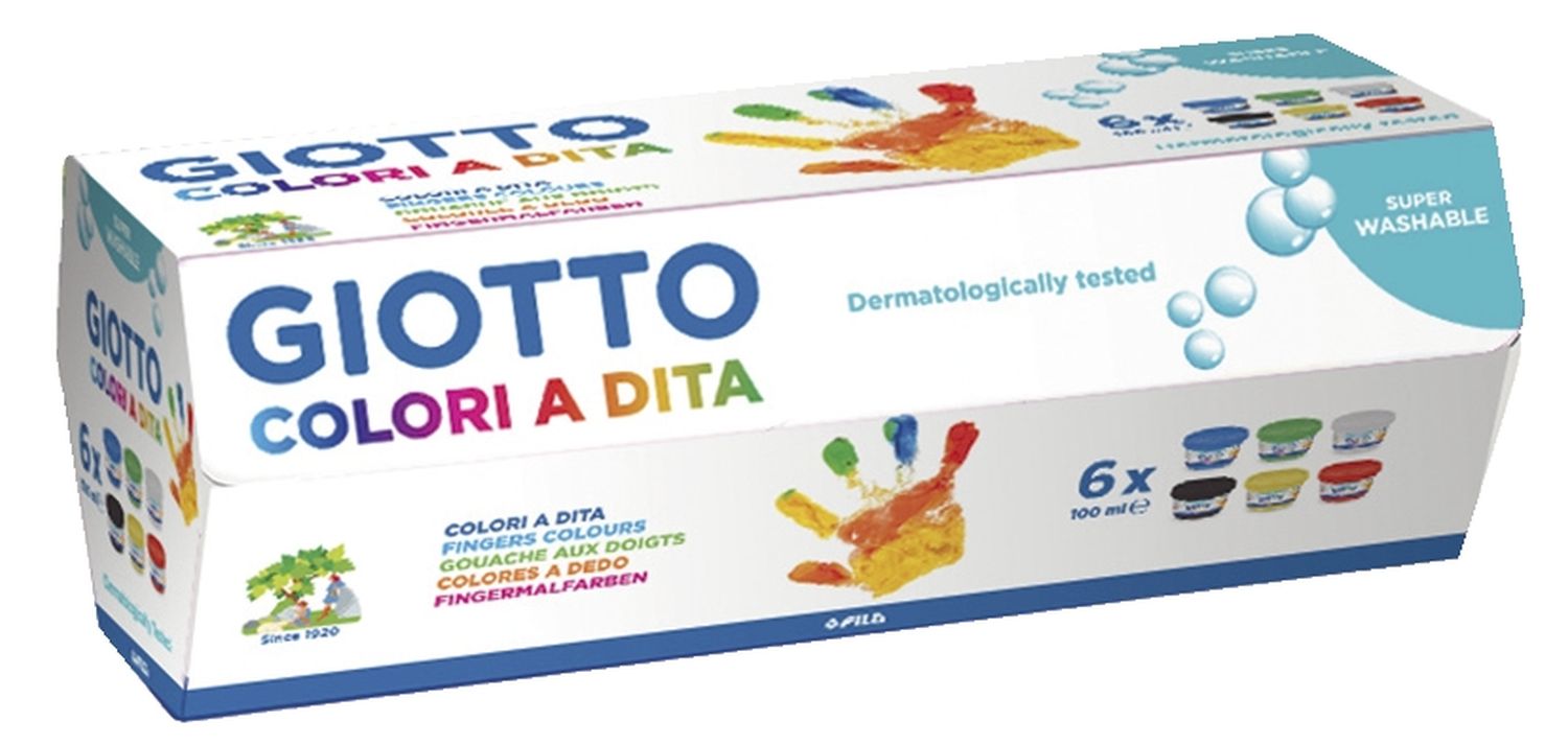 Fingerfarben - 6x 100 ml, sortiert Fingerfarben - 6x 100 ml, sortiert