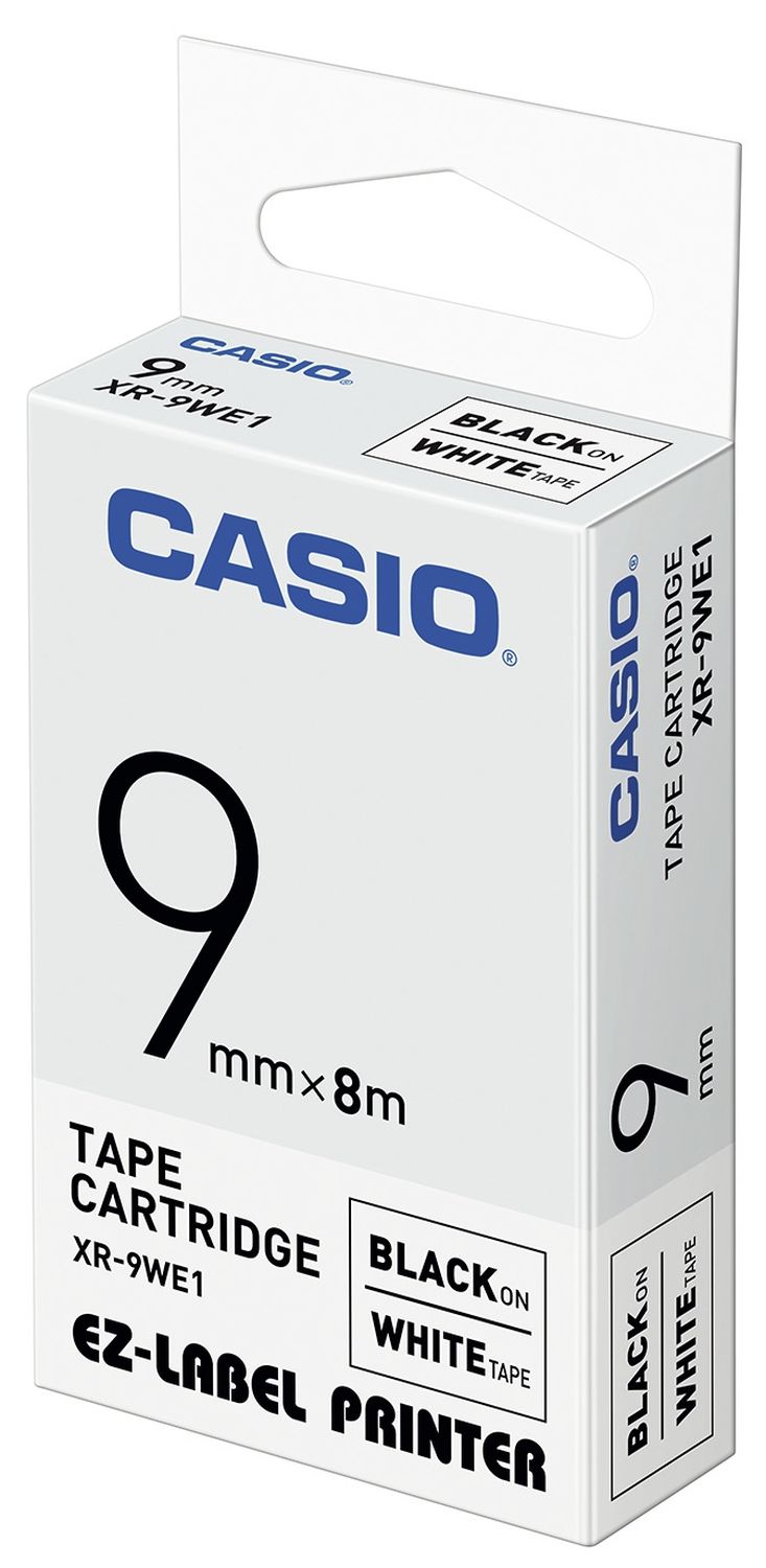 Schriftbandkassette Kunststoff - 9 mm x 8 m, schwarz auf weiß Schriftbandkassette Kunststoff - 9 mm x 8 m, schwarz auf weiß