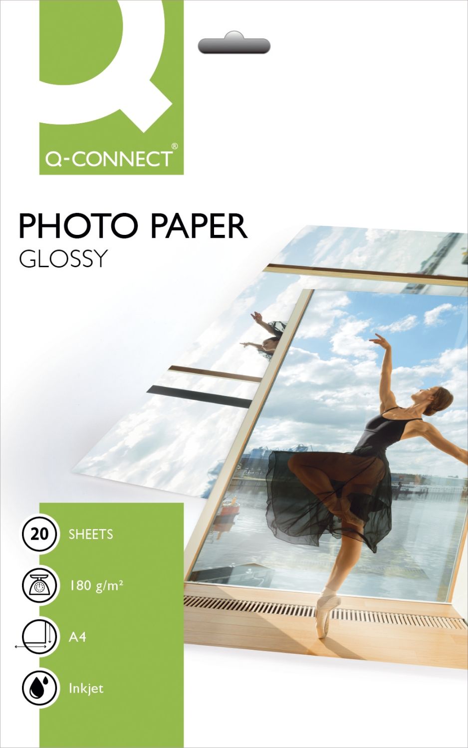 Fotopapier Photo Paper KF01103, DIN A4, weiß, hochglänzend, 180 g/qm, 20 Blatt für Inkjetdrucker