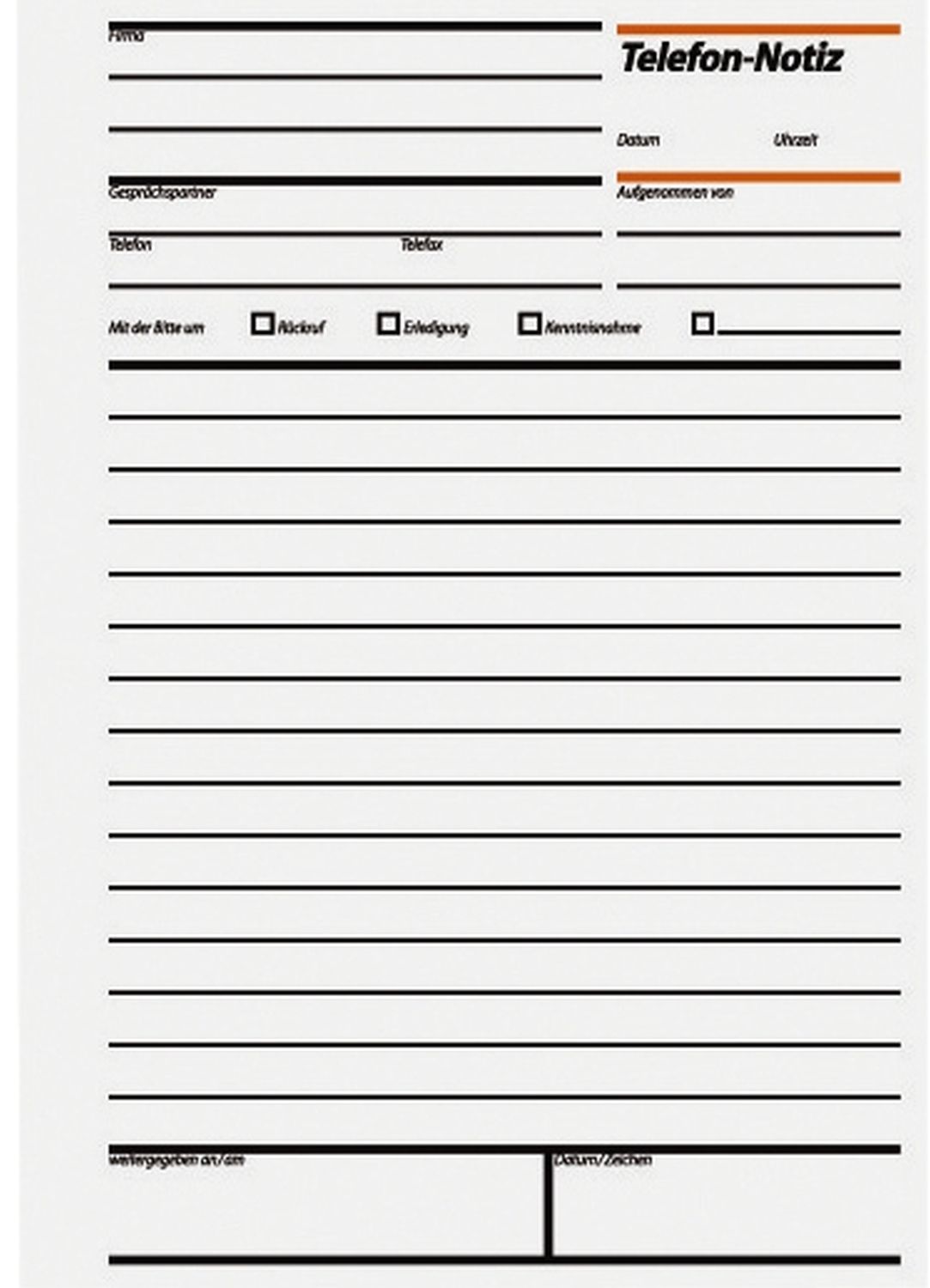 Telefon-Notizen - A5, 50 Blatt Telefon-Notizen - A5, 50 Blatt