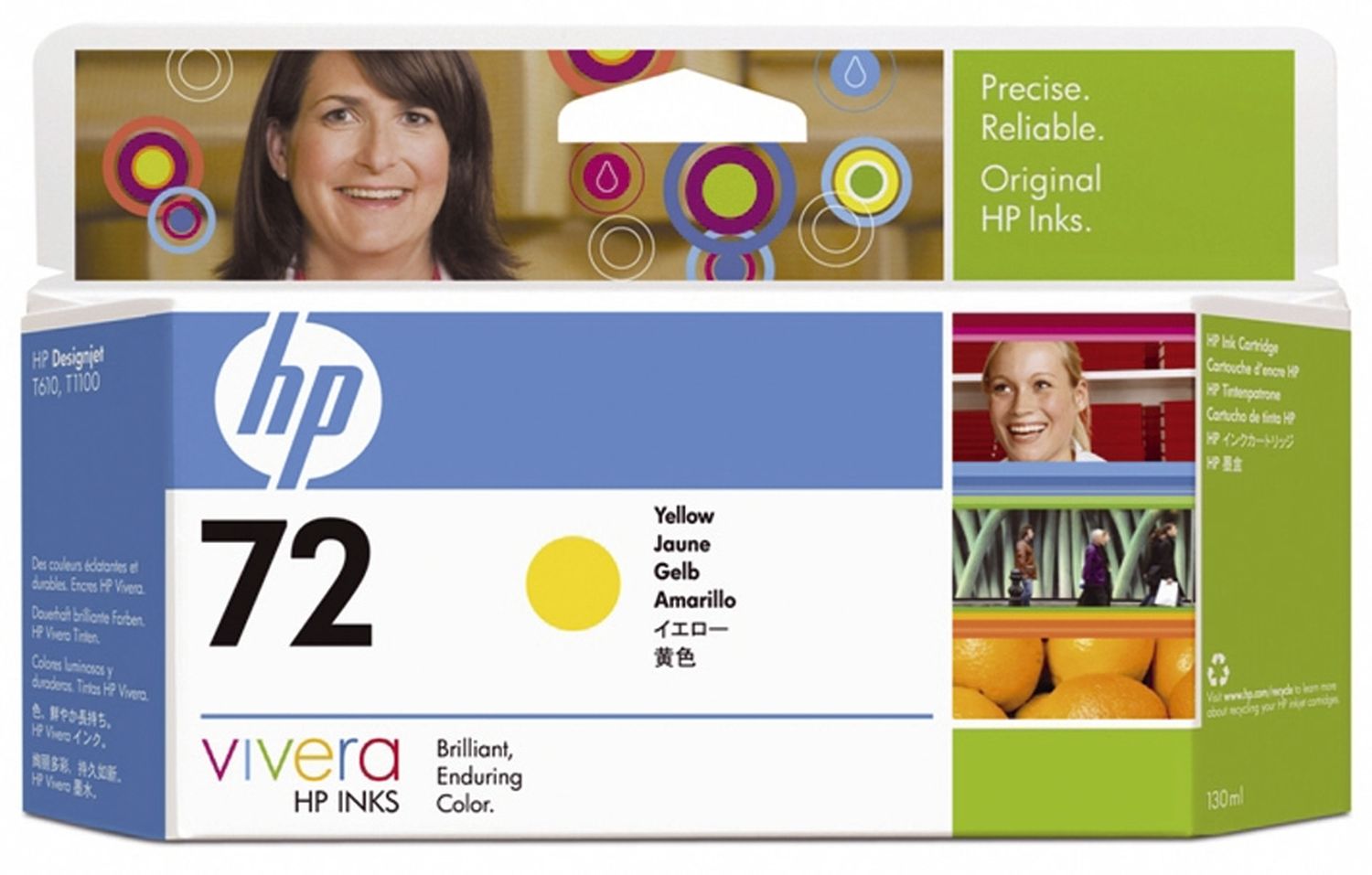 Original HP Tintenpatrone gelb (C9373A,72,72Y,72YELLOW,NO72,NO72Y,NO72YELLOW)