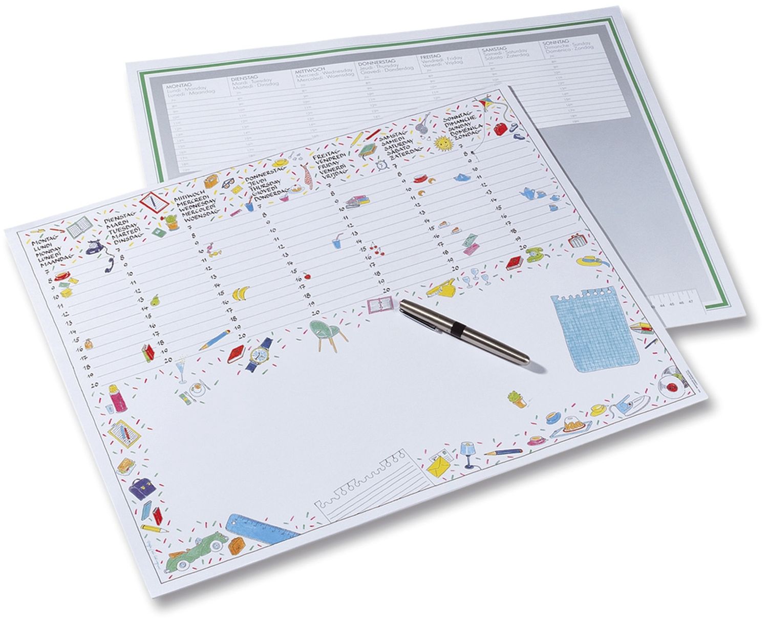 Schreibunterlage 90g/qm, 56x44 cm, 20 Blatt, Design 2