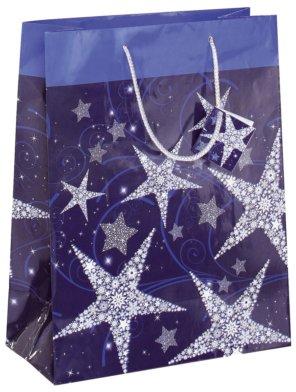 Geschenktasche Large - Weihnachtsmotiv Shining Stars, 260x330x120 mm