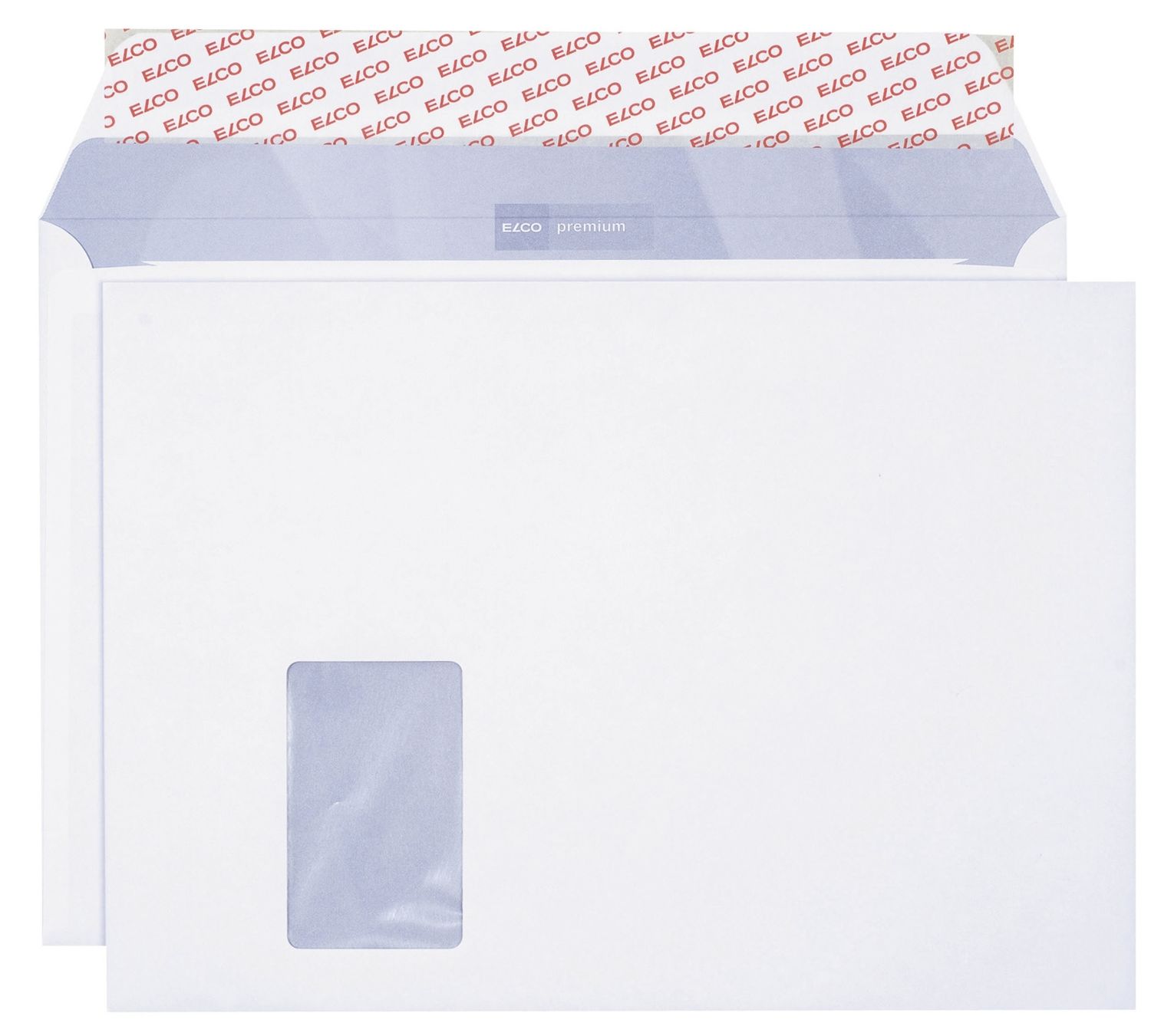 Versandtasche - C4, weiß, haftklebend, mit Fenster, 25 Stück