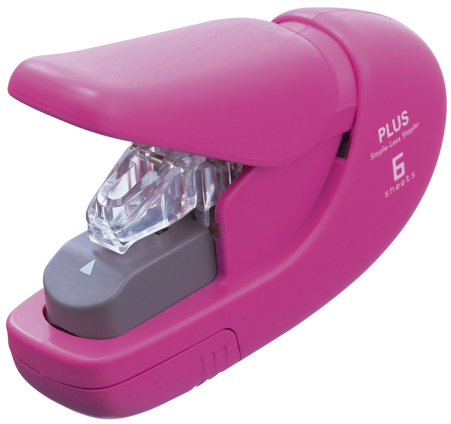 Heftgerät Plus Japan 31148, Klammerlos, Heftleistung 5 Blatt, pink Heftgerät Plus Japan 31148, Klammerlos, Heftleistung 5 Blatt, pink
