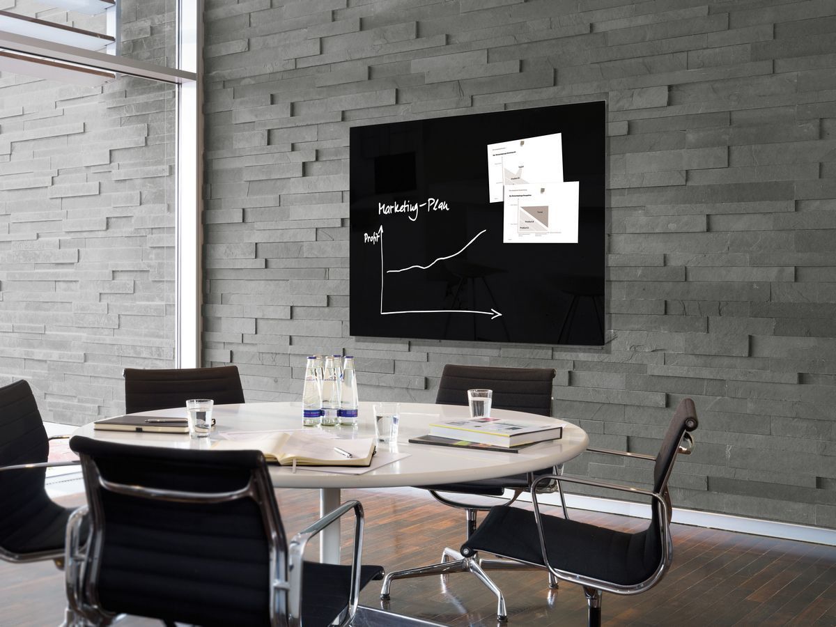 Glas-Magnetboard Artverum - schwarz, 120 x 90 cm Glas-Magnetboard Artverum - schwarz, 120 x 90 cm
