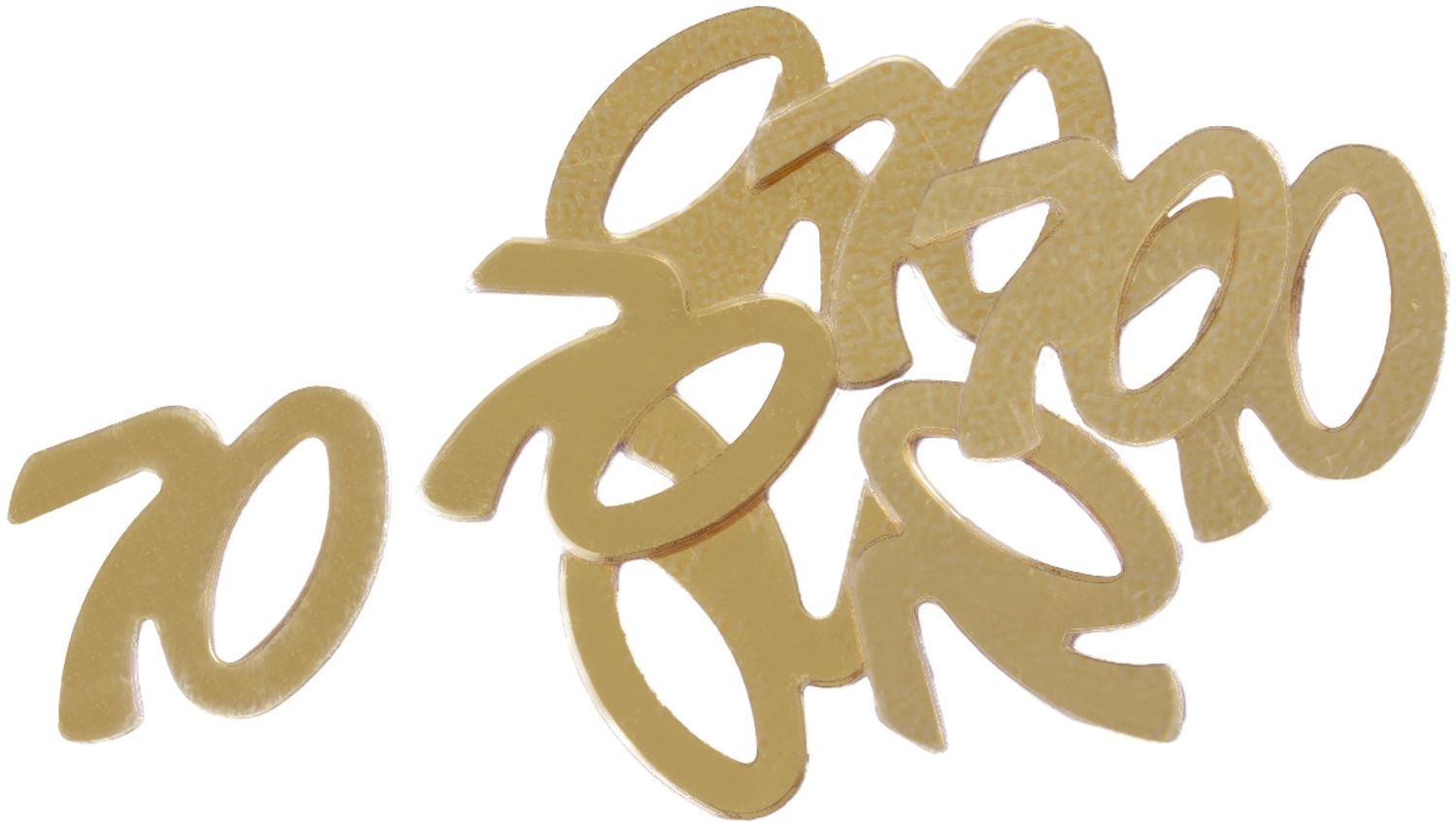 Konfetti Zahl 70 - 10 g, ca. 15 mm, gold Konfetti Zahl 70 - 10 g, ca. 15 mm, gold