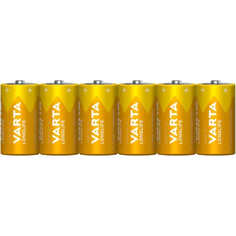 Batterien Varta Longlife C 4114, Baby, R14, LR14, 1,5 V, 6 Stück