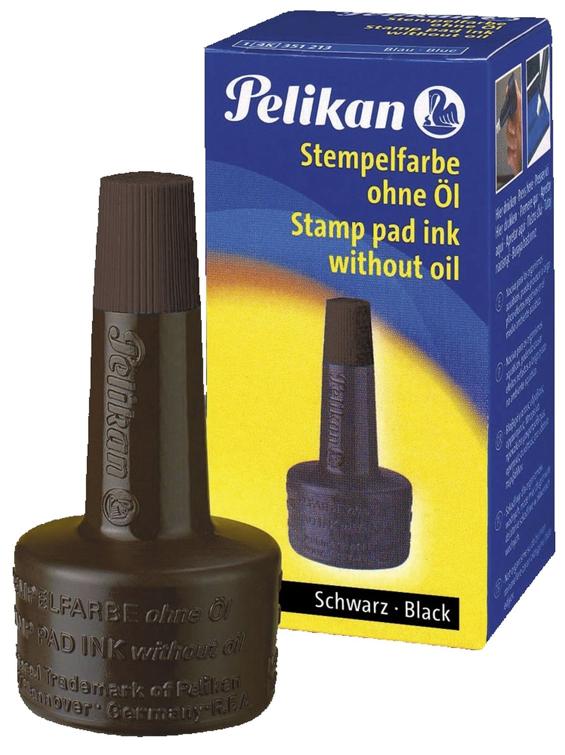 Stempelfarbe 4K - ohne Öl, 28 ml, schwarz Stempelfarbe 4K - ohne Öl, 28 ml, schwarz