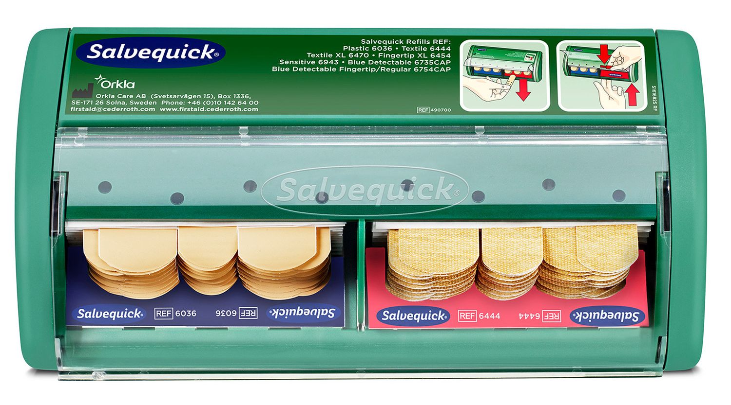 Pflasterspender Salvequick 490700, 85 Pflaster gefüllt, grün Pflasterspender Salvequick 490700, 85 Pflaster gefüllt, grün