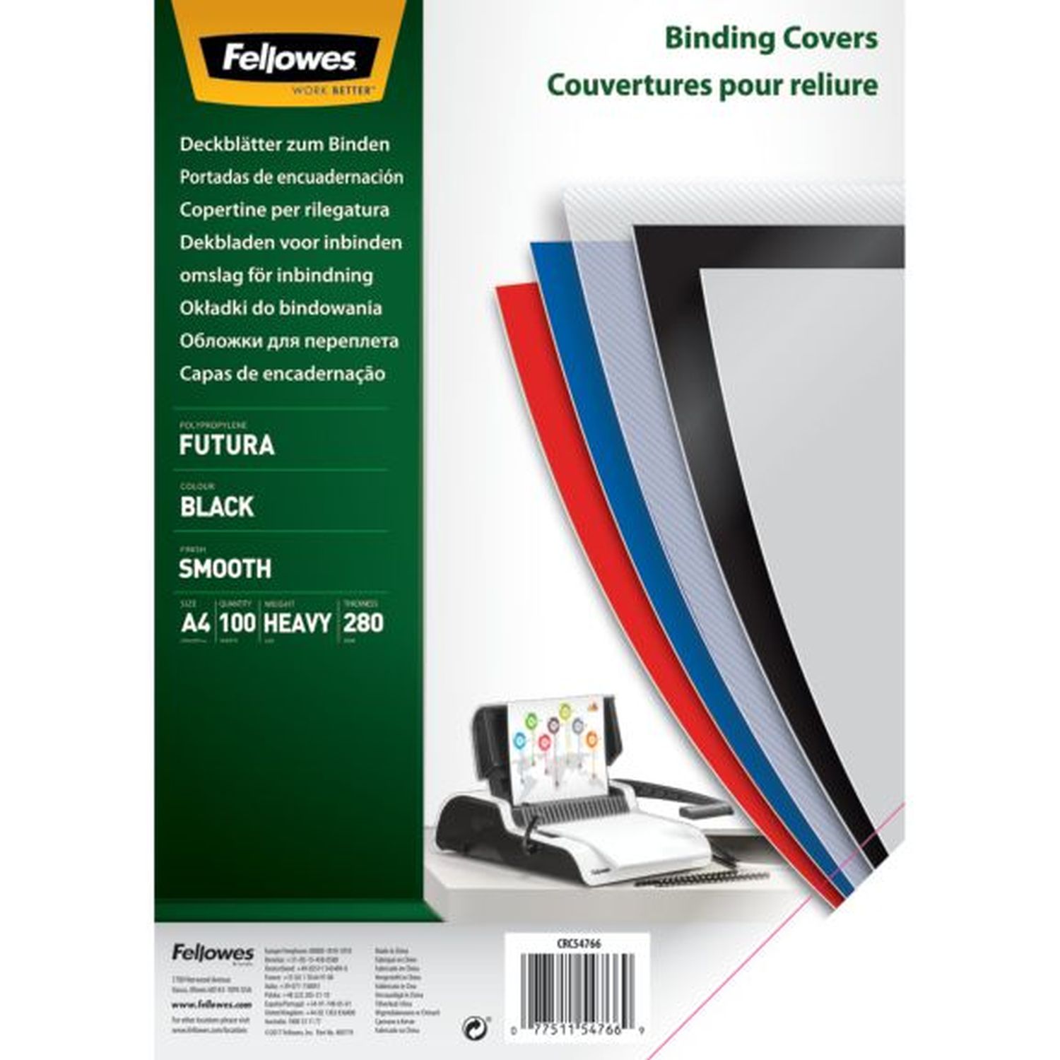 Deckblätter Fantasie - A4, PP, schwarz, 100 Stück Deckblätter Fantasie - A4, PP, schwarz, 100 Stück