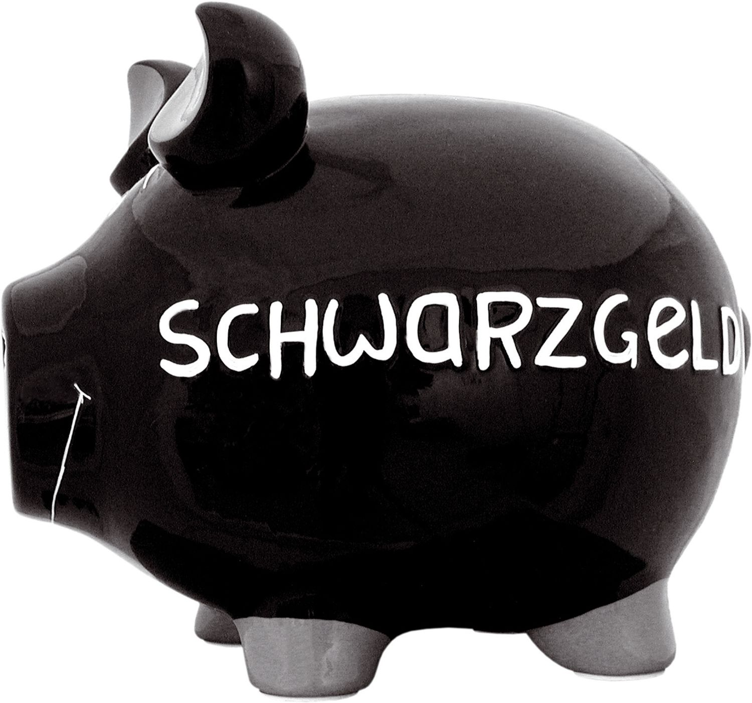 Spardose Schwein "Schwarzgeld" - Keramik, groß Spardose Schwein "Schwarzgeld" - Keramik, groß