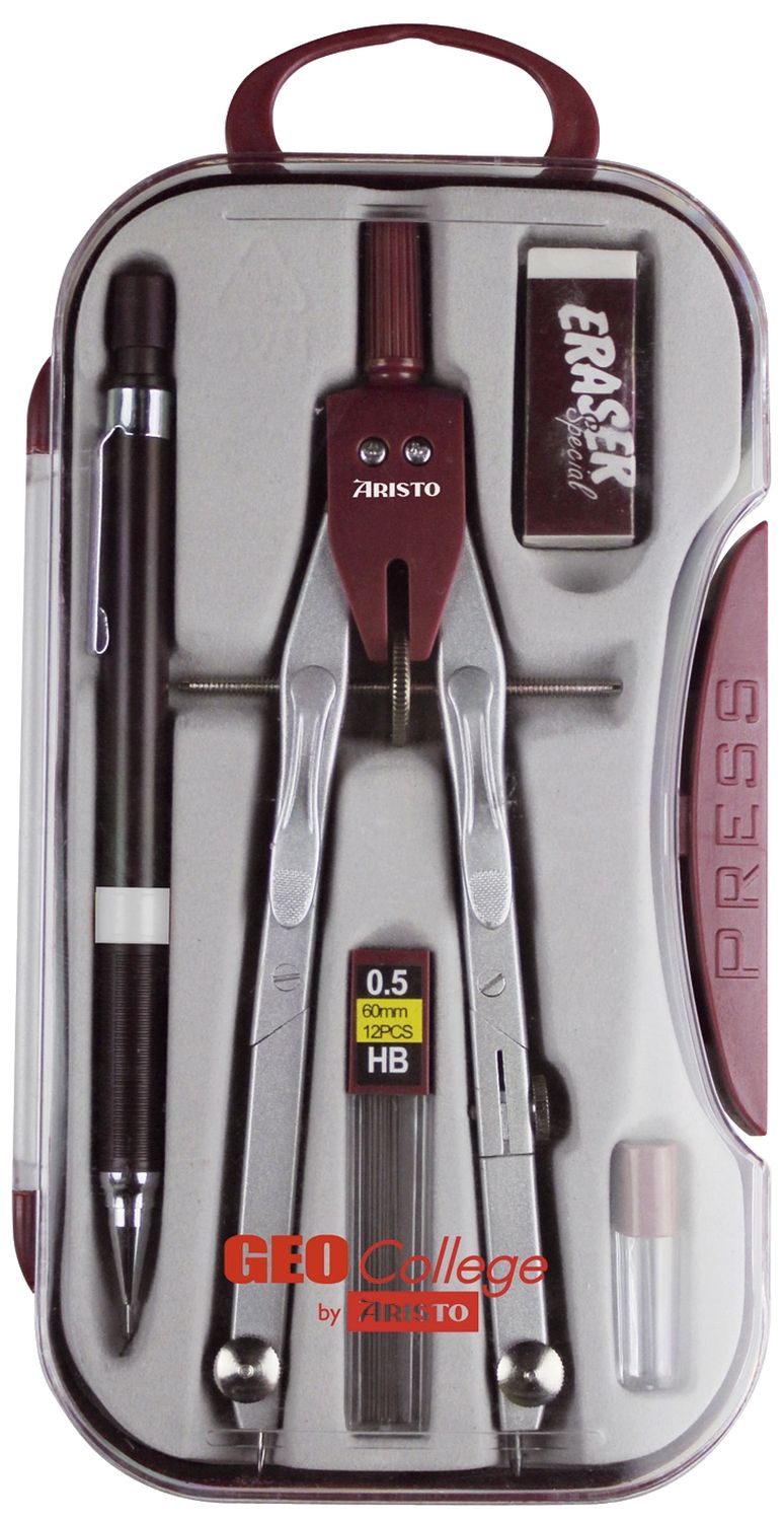 College Schnellverstellzirkel Set, FLP, Radierer, Minendose HB, Minen College Schnellverstellzirkel Set, FLP, Radierer, Minendose HB, Minen