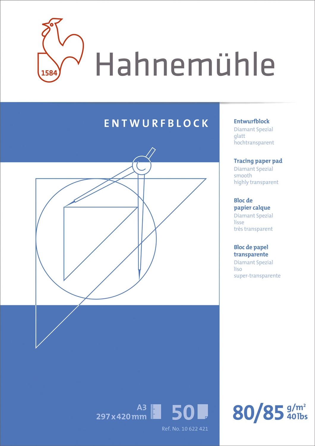 Transparentblock - A3, 80/85 g/qm, 50 Blatt