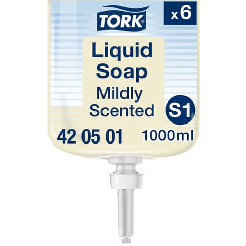 Seife Tork Mildly Scented 420501, Flüssigseife, System S1, Nachfüllkartusche, 1.000 ml