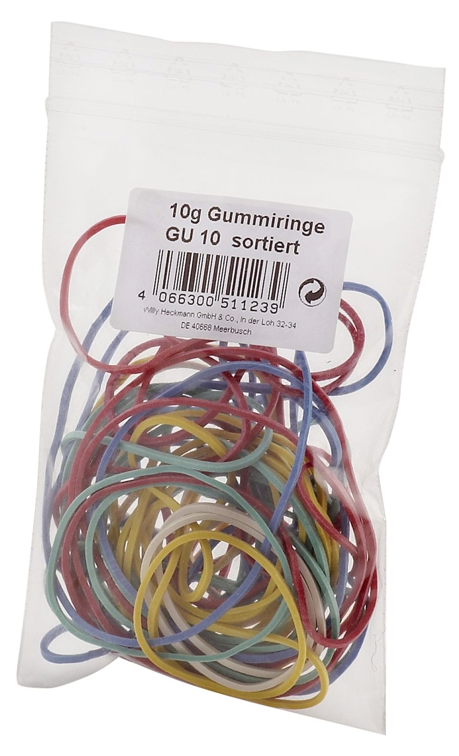 Gummiringe - farbig sortiert, 10g