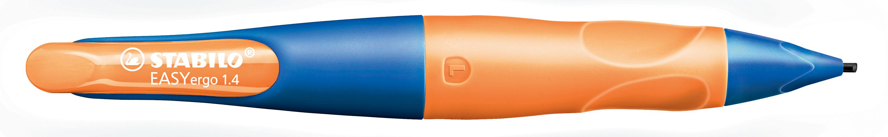 Ergonomischer Druck-Bleistift für Linkshänder - EASYergo 1.4 in ultramarinblau/neonorange - Einzelstift - inklusive 3 dünner Minen - Härtegrad HB Ergonomischer Druck-Bleistift für Linkshänder - EASYergo 1.4 in ultramarinblau/neonorange - Einzelstift - inklusive 3 dünner Minen - Härtegrad HB